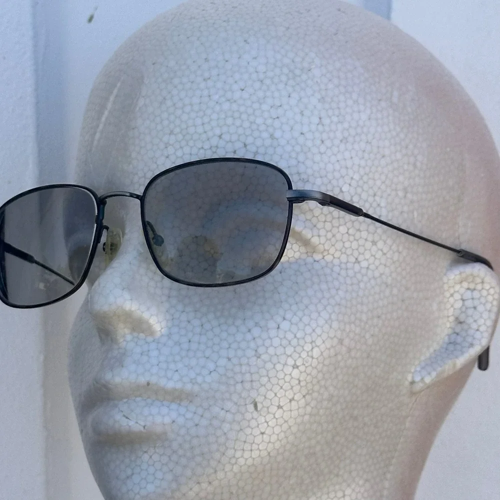 Safilo Elasta Sunglasses Gunmeta & Tortoise Rectangular Frame Italy 52-19-145